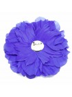 Стилизованный цветок. Брошь из шелка "Синий-синий"